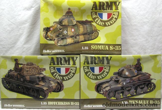 Heller 1/35 Somua S35 / Renault R35 / Hotchkiss H35 plastic model kit